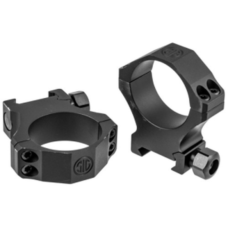 SIG SAUER Alpha1 Scope Rings 34mm EXT HI Profile 1.25" Blk (Alpha 1, 0 MOA) 