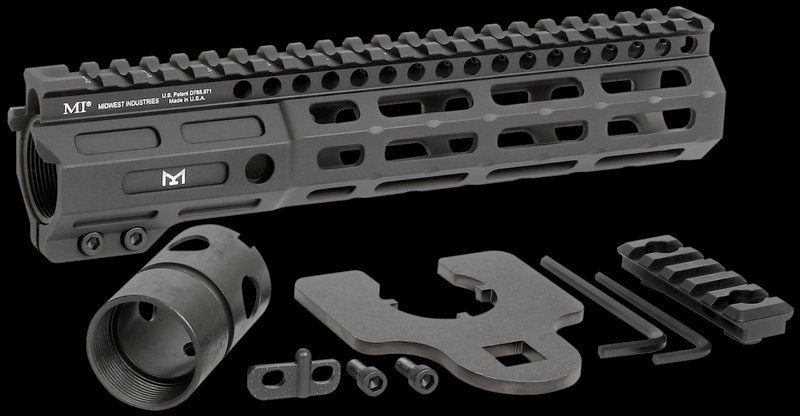 Midwest Industries MINF925 Night Fighter 9.25 MLOK Handguard Black Hardcoat Anodized Aluminum