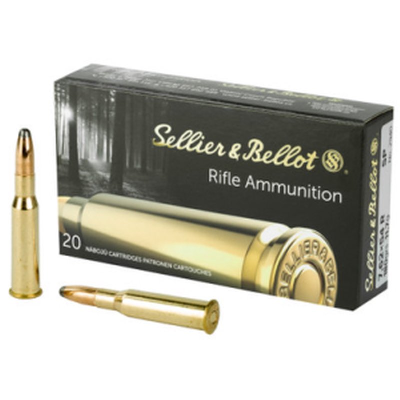 Sellier & Bellot SB76254RB 7.62x54mmR Soft Point 180gr Ammo (20 Rounds)