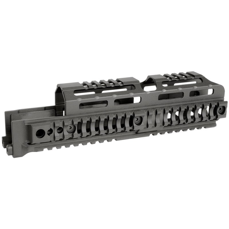 Midwest Industries AK Alpha Series 10in Quad Rail Handguard Black Anodized