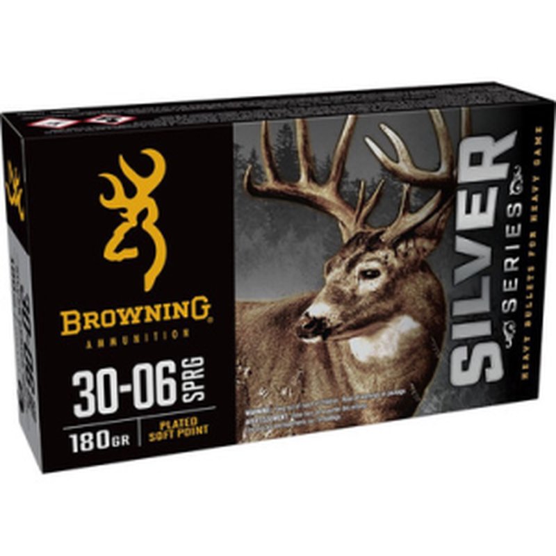 Browning Silver .30-06 Springfield 180gr PSP Soft Point Ammo, 20rd Box