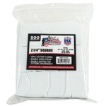 Pro-Shot 2 1/4in Square 100% Cotton Cleaning Patches 500-ct