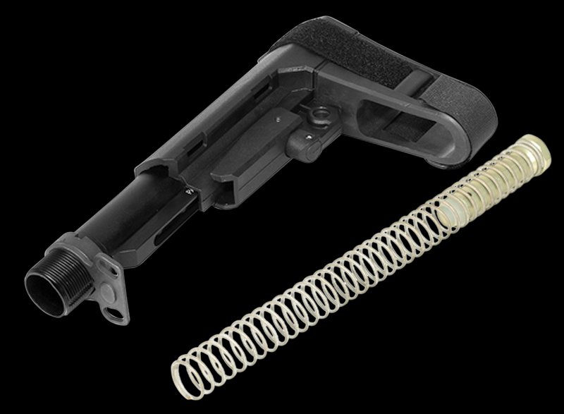 CMMG RipBrace Retractable AR-15 Pistol Brace Kit 6-Position Polymer Black