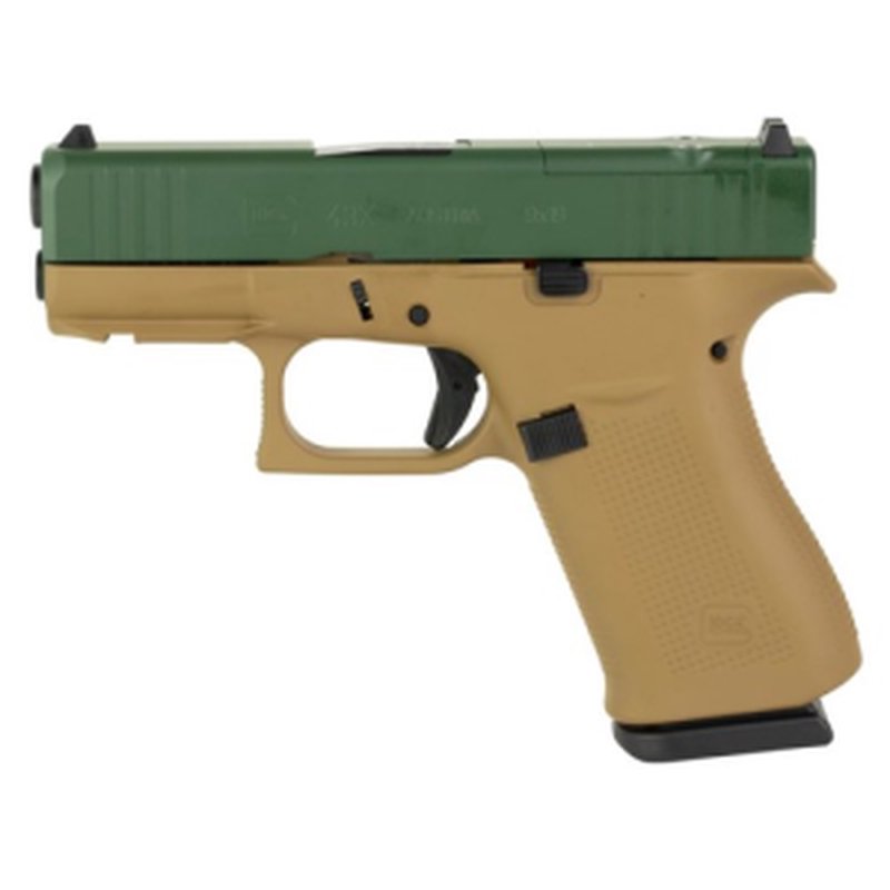 Glock G43X MOS Subcompact 9mm 3.41 in 10rd Green Tan