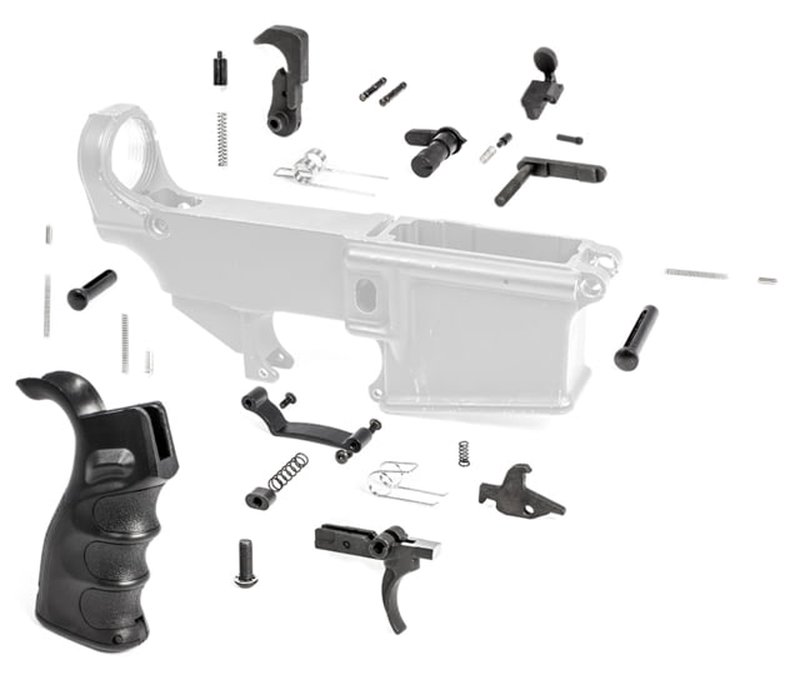 Tiger Rock AR-10/LR-308 Lower Parts Kit w/ Grip & Trigger Guard