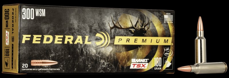 Federal Premium .300 WSM Barnes Triple Shock X TSX Ammunition 180gr