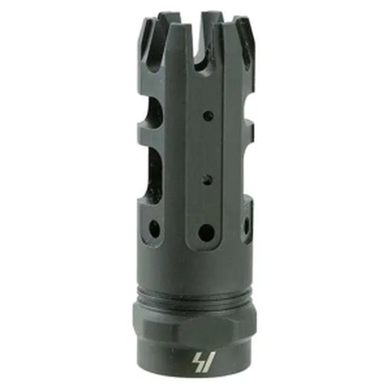 Strike Industries KINGCOMP30 King Comp Black Steel with 5/8-24 tpi Threads, 2.62" OAL & 0.87" Di... (include full OAL/diameter details if available)