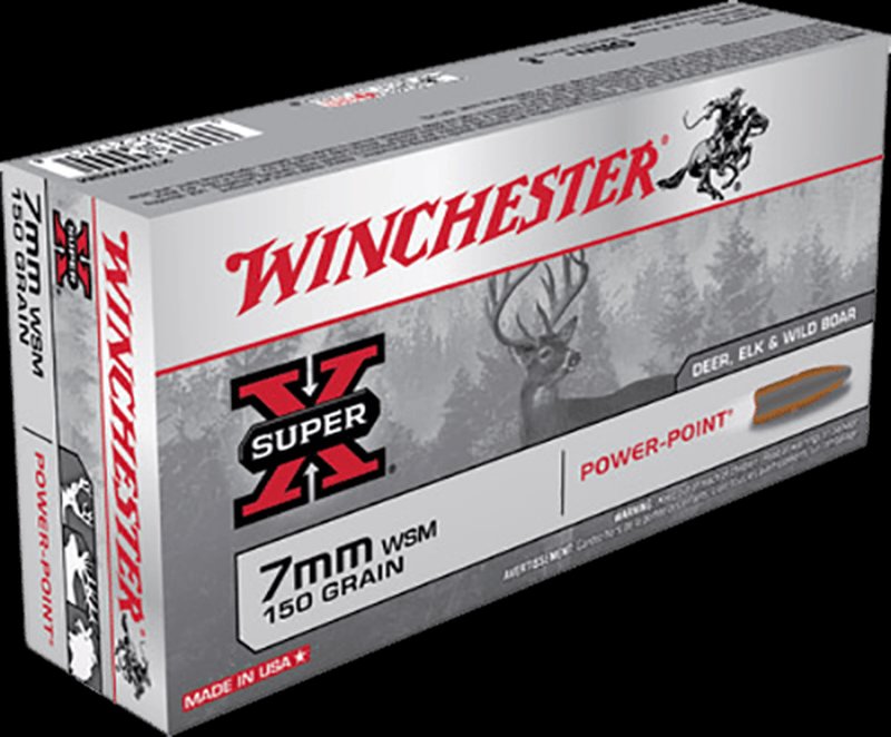 Winchester 7mm Winchester Short Magnum Power-Point Ammunition 150gr 20 Rounds