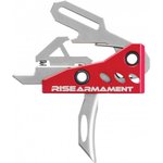 Rise Armament RA535APT Advanced Performance Trigger AR Style Steel/Aluminum Silver/Red Hardcoat Anodized 3.5 lbs