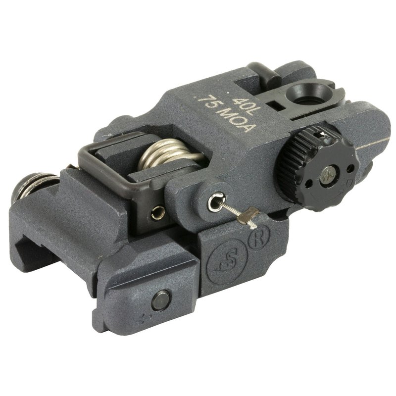 A.R.M.S., Inc. Low-Profile Flip-Up Rear Sight Dual Aperture 0.75 MOA