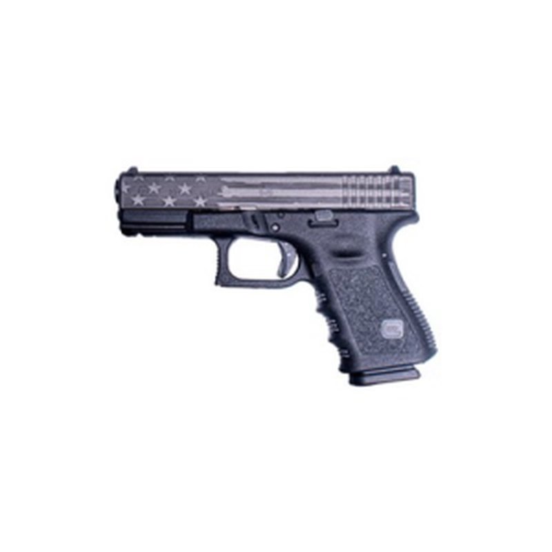 Glock G19 9mm 4in 15rd Elite Titanium Battle Flag Custom