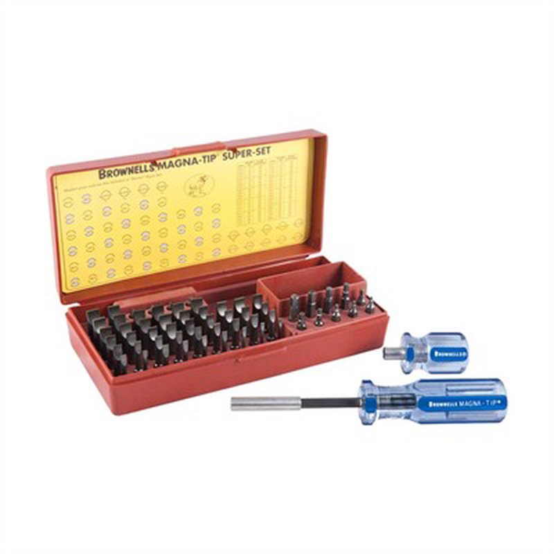 Brownells Magna-Tip 58-Bit Master Screwdriver Set Hollow Handle Blue