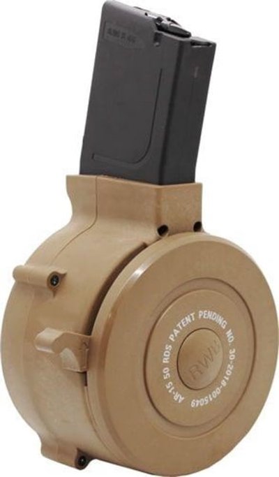 Iver Johnson Arms AR-15 50-Round .223/5.56 Rifle Magazine Tan Sand AR1550TAN