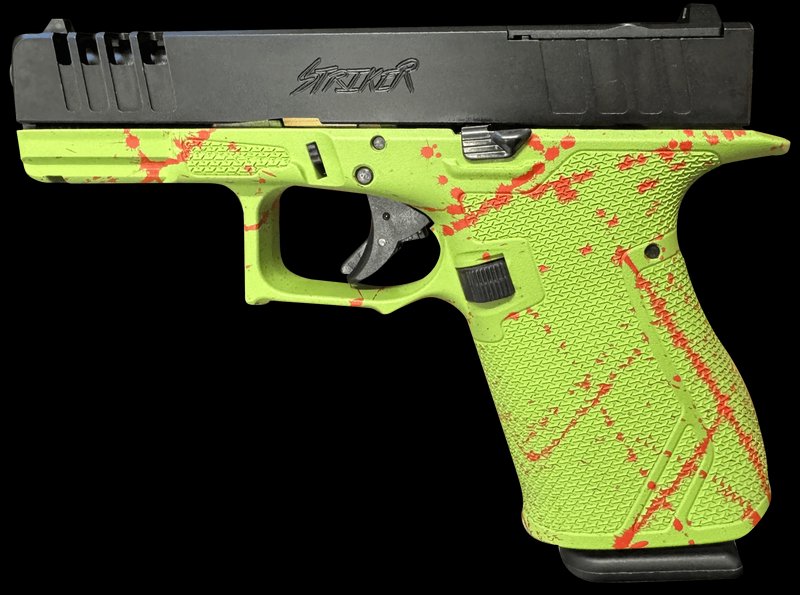 Great Lakes Firearms 19 Striker 9mm 4in 15rd Black Zombie Splatter