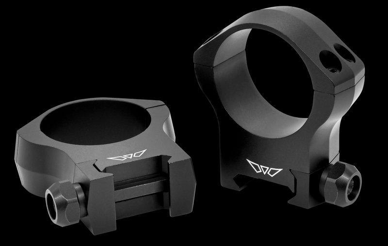 Warne 7222M Mountain Tech Scope Ring Set Fixed For Rifle Picatinny/Weaver High 34mm Tube Black Anodized Aluminum