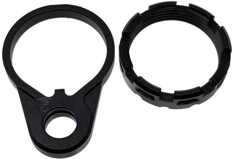 Fortis Manufacturing QD End Plate and Castle Nut Combo 6061 Aluminum Black Anodized