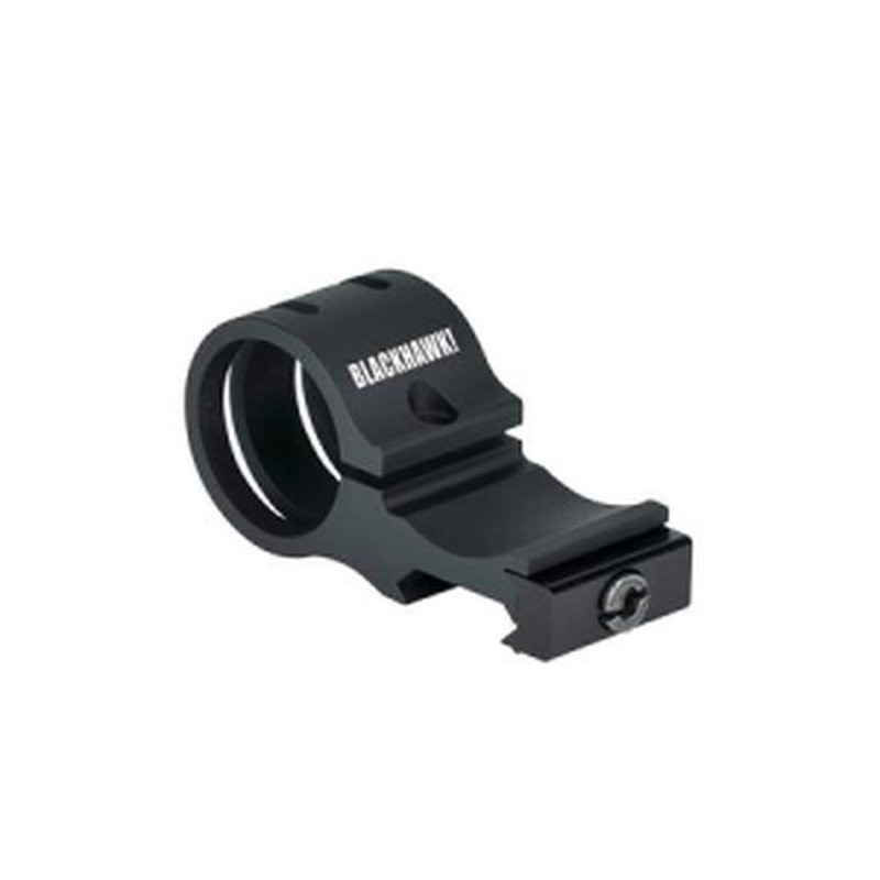 Blackhawk Offset Flashlight Rail Mount for 1in Flashlights (Black)