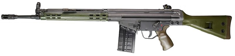 Ptr Industries GI 100 .308 Win Rifle 18 Inch Parkerized Barrel Green Furniture