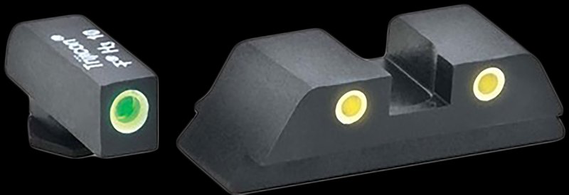 Ameriglo Classic 3-Dot Tritium Sight Set Glock Gen 5 Green/Yellow