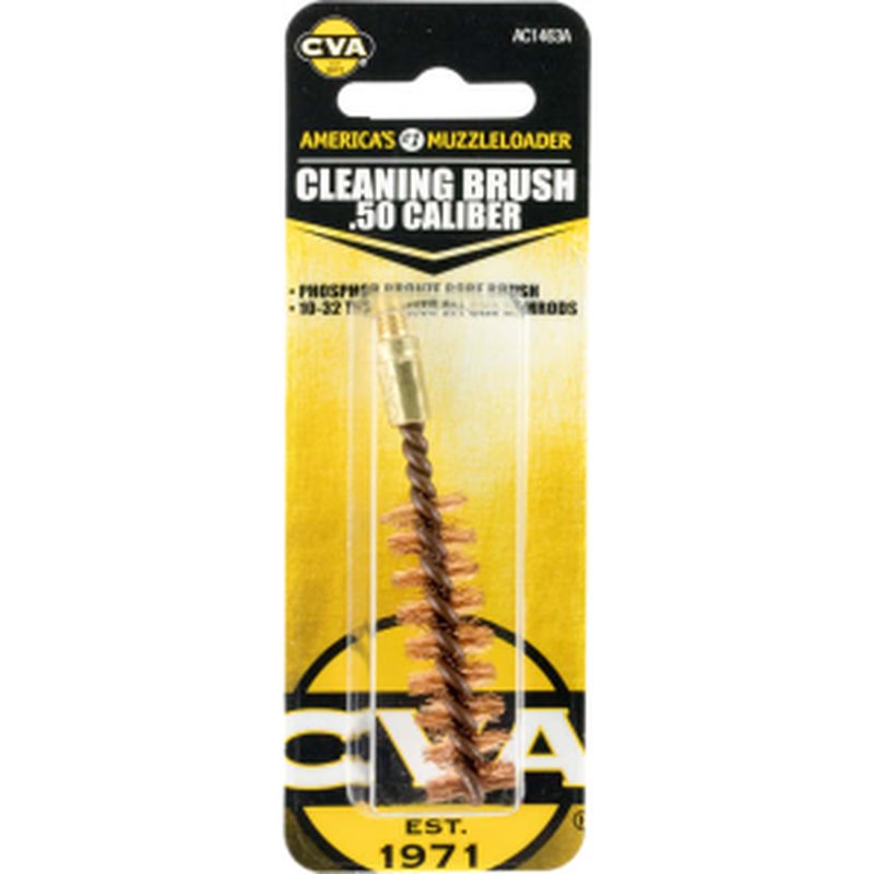 CVA AC1463A .50 Cal Cleaning Brush (Bronze Bristles, Brass Construction)