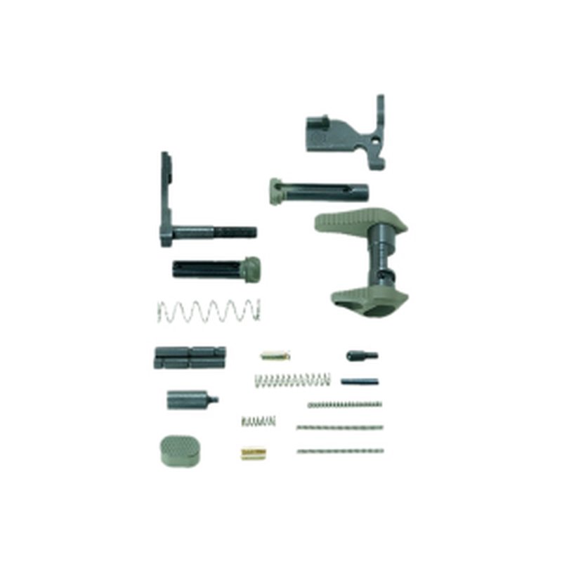 Timber Creek Outdoors AR Lower Parts Kit OD Green Aluminum AR-15, Ambi Safety, CNC Billet Construction