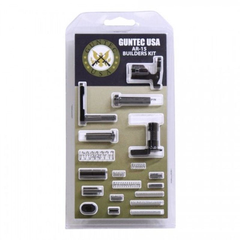 Guntec USA AR-15 Builders Kit Black Lower Parts Kit