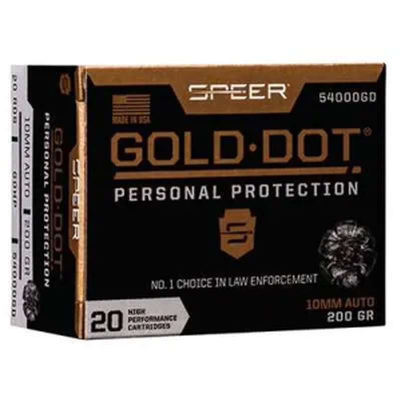 Speer Gold Dot 10mm Auto Hollow Point 200 Grain 20 Rounds (optional, from ID 348920 if preferred formatting).