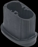 Die Free Co Angled M-LOK Grip Plug Tiger Claw 10° Black Rubber