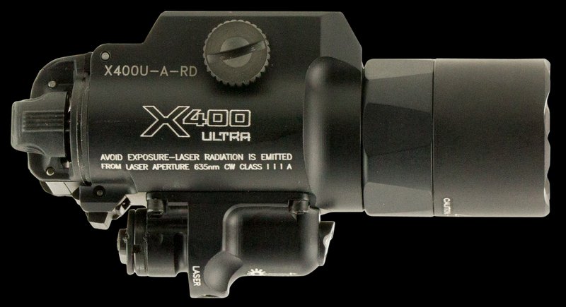 SureFire X400 Ultra Weapon Light Red Laser X400U-A-RD 1000 Lumens