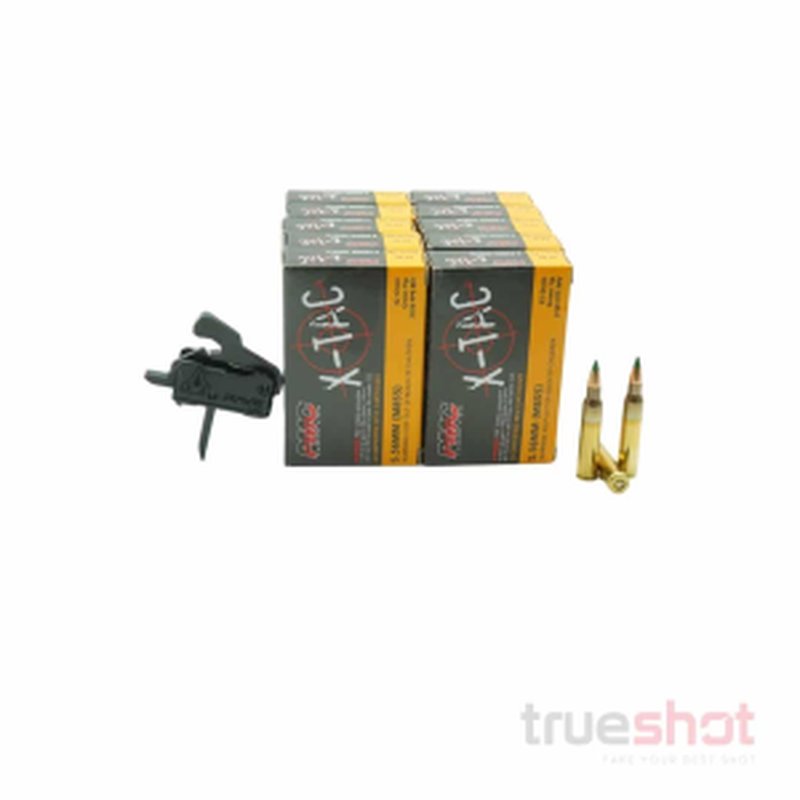 Rise Armament Rave 140 Flat Drop-In AR-15 Trigger, 200 Rounds PMC Ammo