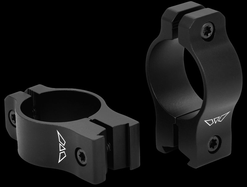 Warne Vapor Rimfire Scope Rings 1-Inch Tube Medium 3/8-Inch Dovetail Matte Black V421M