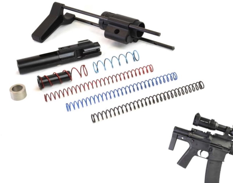 Dead Foot Arms Subcompact Weapon 2.5in Stock for 9mm AR Platform Rifles Gen 2 Black Anodized