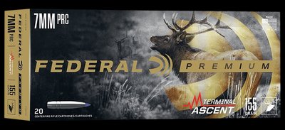 Federal Terminal Ascent 7mm PRC 155 Grain Bonded Ammo (20rd)