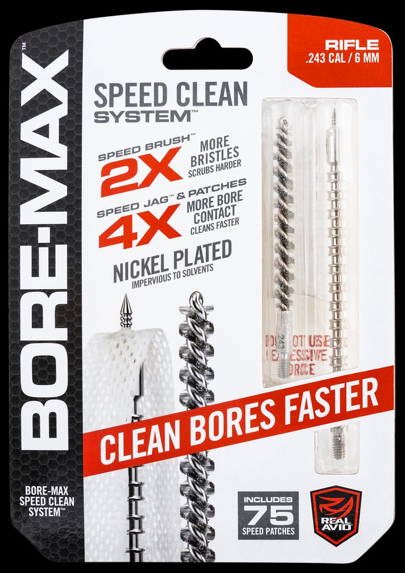 Real Avid Bore-Max Speed Clean Upgrade Set .22/.223/5.56 rifle jag brush