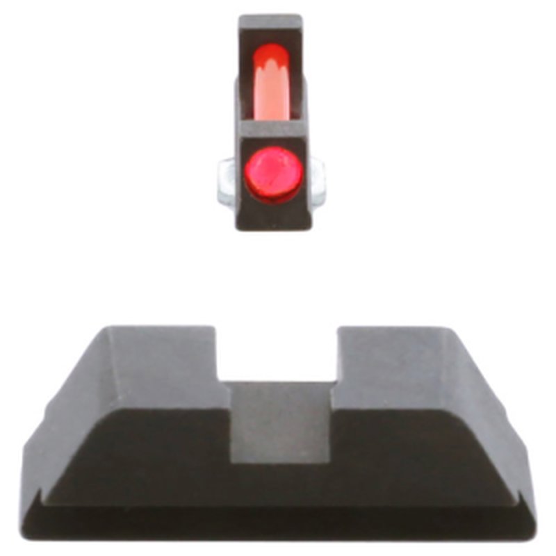 AmeriGlo GFT-113 Specialty Sight Set for Glock Black/Red Fiber Optic