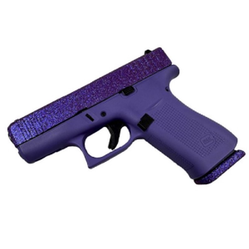 Glock G43x Glittergunz 9mm Pistol 3.41 in Barrel Purple Finish