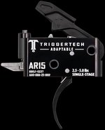 TriggerTech Adaptable Pro AR15 Curved Single-Stage Trigger Black
