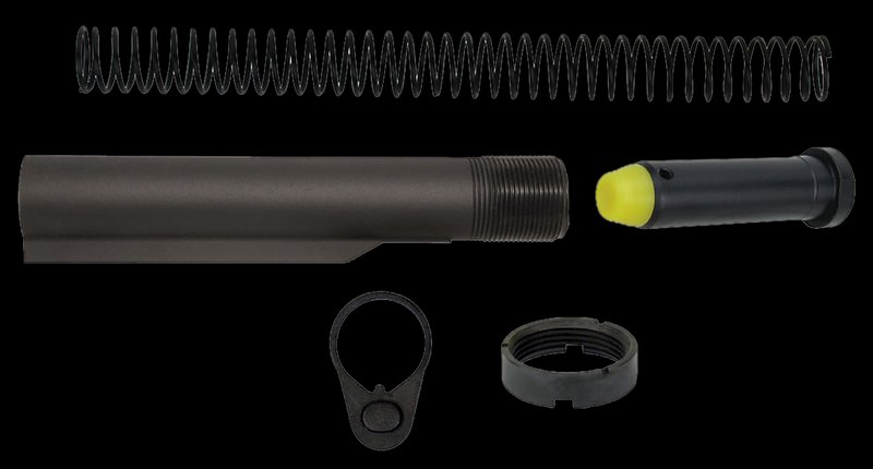 TacFire MAR047PCCAP Mil-Spec AR-15 Buffer Tube Kit 5.5 oz Black Matte