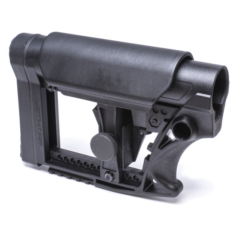 Luth-AR MBA-4 Carbine Stock with Cheek Riser for AR-15 AR-10 Black MBA-4-CHP