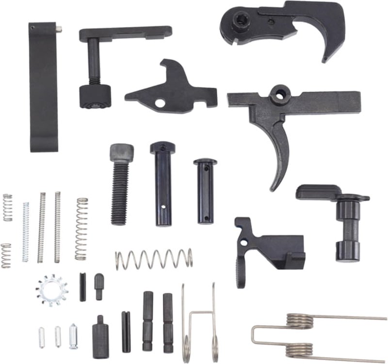 JE Machine Tech AR-15 Lower Parts Kit W/O A2 Pistol Grip TS-LPKAR15-NPG Color: Black