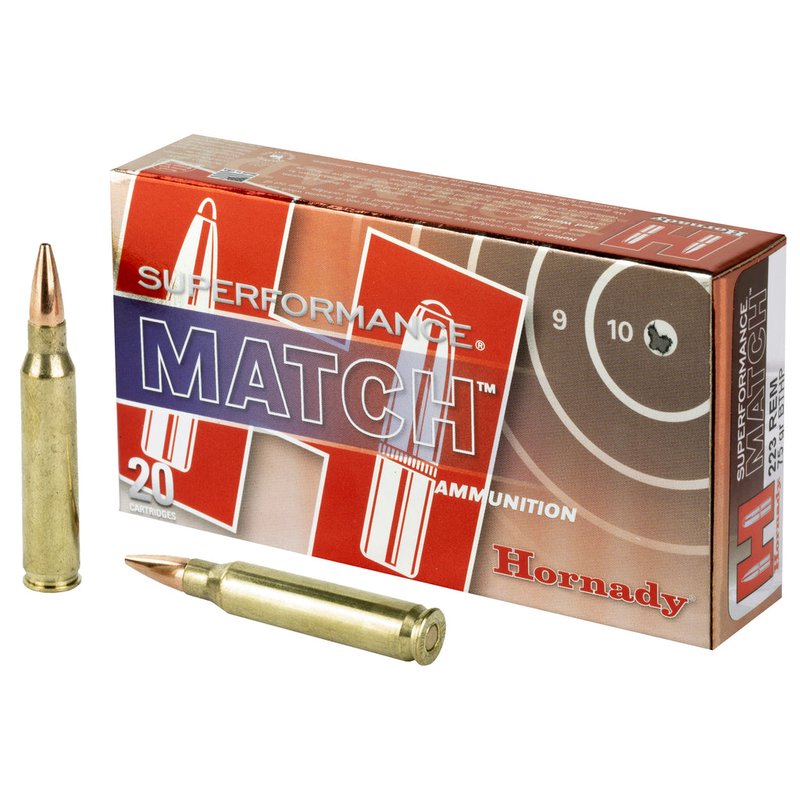 Hornady Superformance Match .223 Remington 75gr Boat Tail Hollow Point Ammunition
