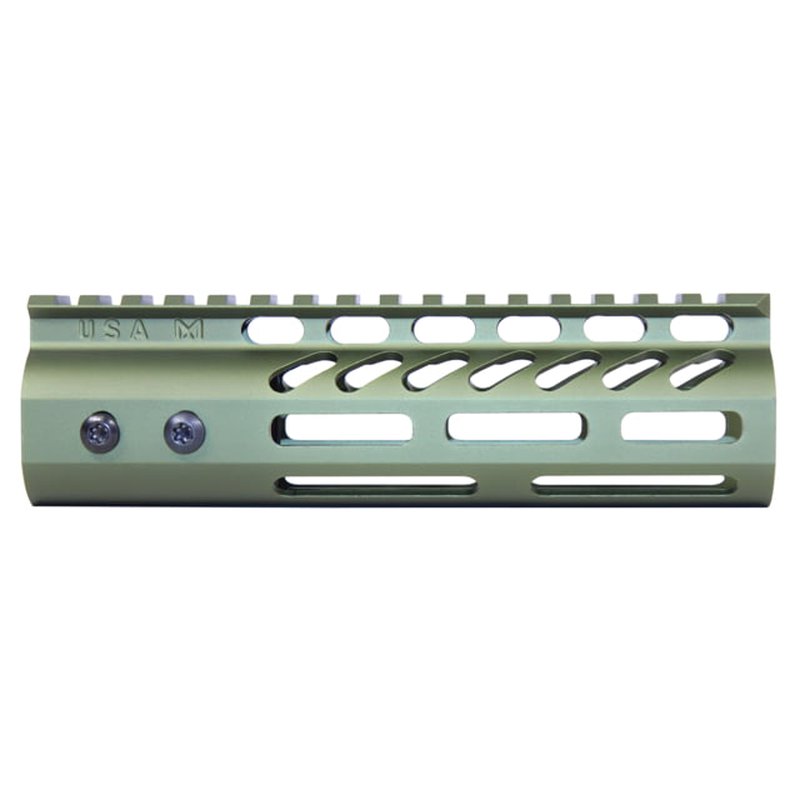 Guntec USA 4in Ultra Lightweight Thin M-LOK System Handguard w/ Monolithic Top Rail