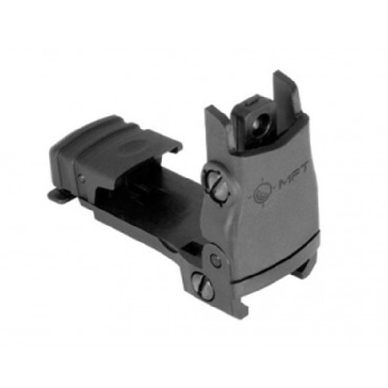 MISSION FIRST TACTICAL Rear Back Up Polymer Sight Flip Up w/Wndg Adj SDE
