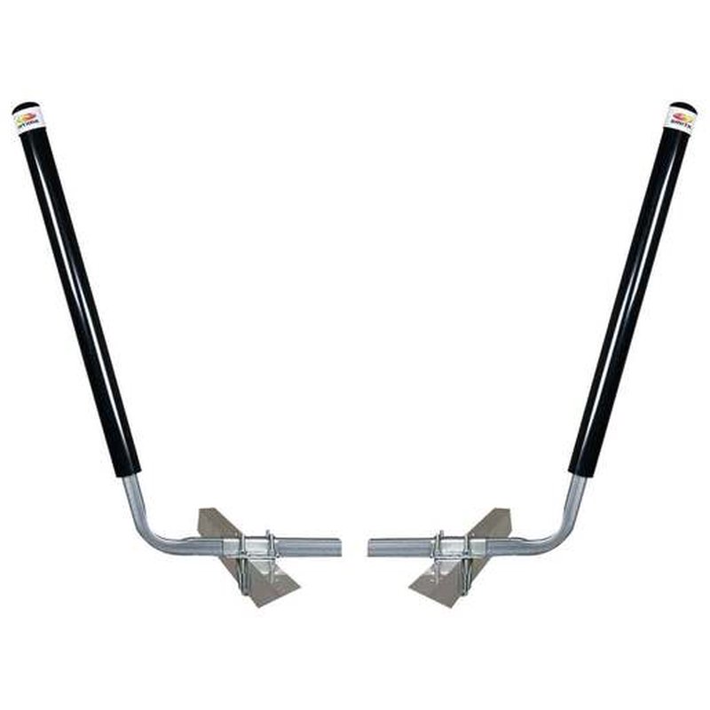 C.E. Smith 27647 Angled PVC Post Guide-Ons 40in Black Pair