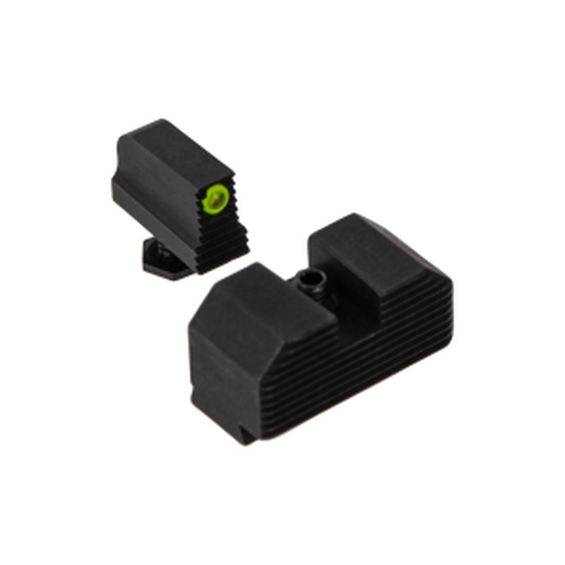 Night Fision Optics Ready Stealth Night Sight Set for Glock 17 MOS (GLK-001-290-313-YGZX) Yellow Serrated