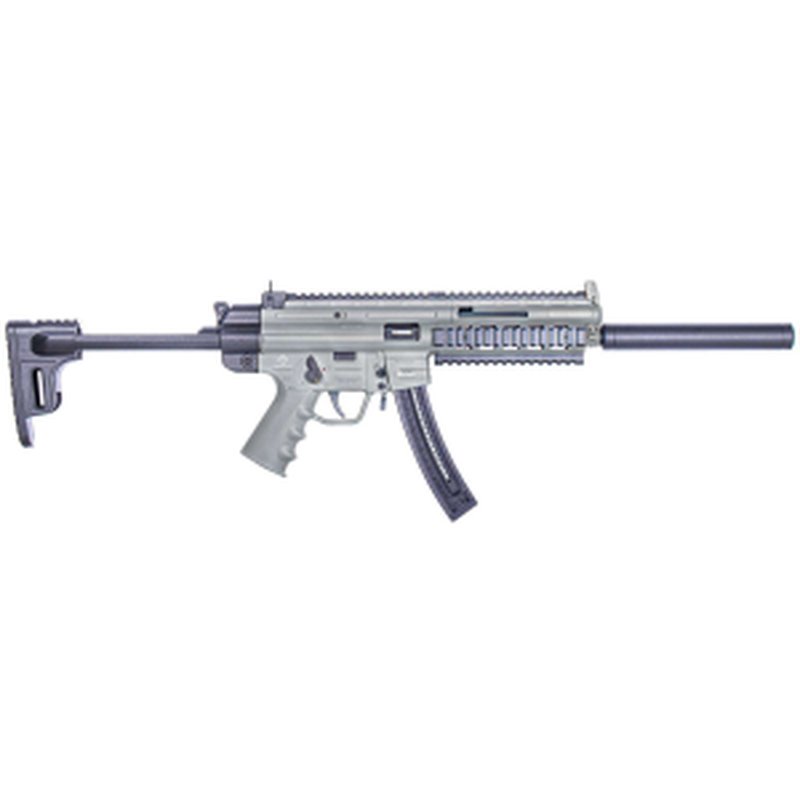 American Tactical GSG-16 Carbine 22LR 16.25in 10rd Grey Collapsible Stock Faux Suppressor Non-Threaded Semi-Auto Rifle