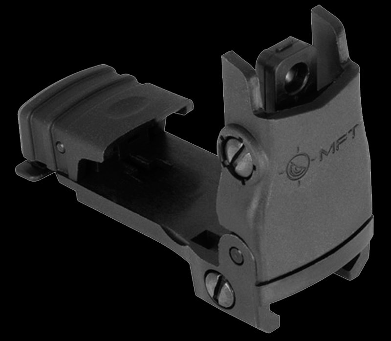 Mission First Tactical Flip-Up Rear Backup Sight AR Polymer 1913 Picatinny Windage BUPSWR