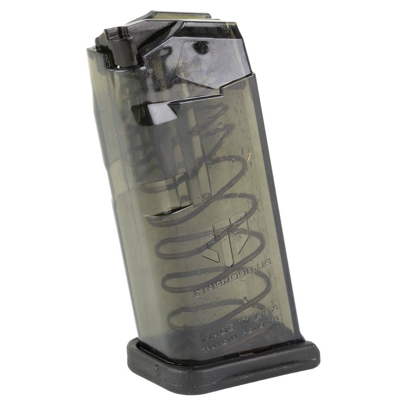 ETS Glock 26 9mm 10rd Carbon Smoke Translucent Magazine SMK-GLK-26