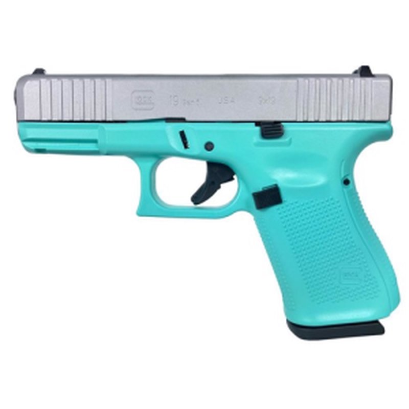 Glock G19 Gen5 9mm 4.02" 15rd Pistol Tiffany Blue Grip