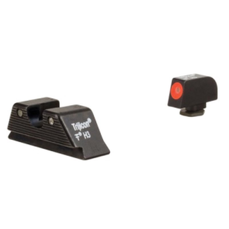 Trijicon HD Night Sights Glock MOS Front and Rear Set, Orange Front (GL114-C-601089)